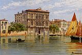 Famous Venice Paintings - Palazzo Camerlenghi and the Ca Vendramin Calergi in Venice